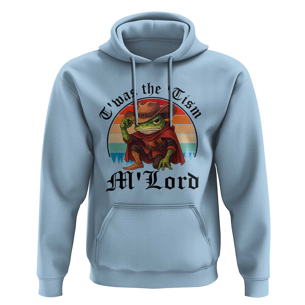 Funny Frog Knight Hoodie T'was The 'Tism M'Lord Medieval Knight - Wonder Print Shop