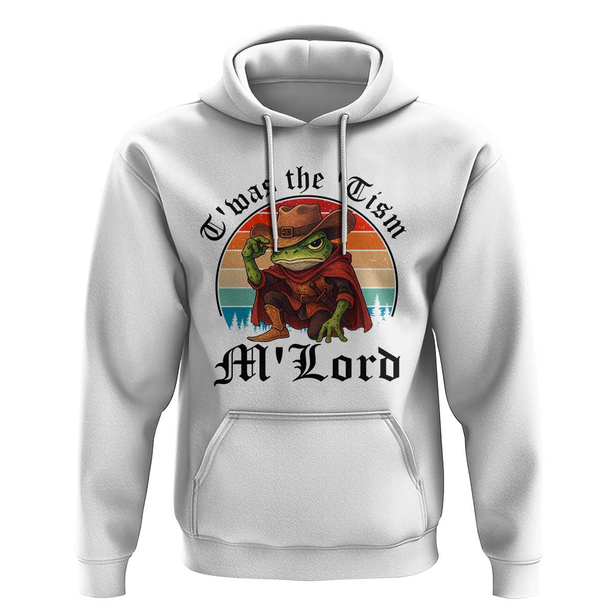 Funny Frog Knight Hoodie T'was The 'Tism M'Lord Medieval Knight - Wonder Print Shop