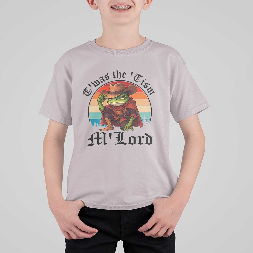 Funny Frog Knight T Shirt For Kid T'was The 'Tism M'Lord Medieval Knight - Wonder Print Shop