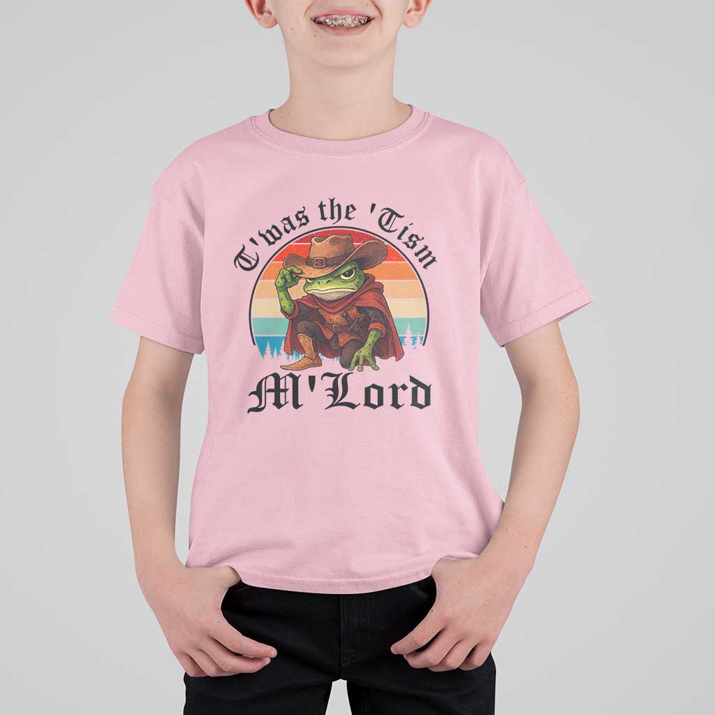 Funny Frog Knight T Shirt For Kid T'was The 'Tism M'Lord Medieval Knight - Wonder Print Shop