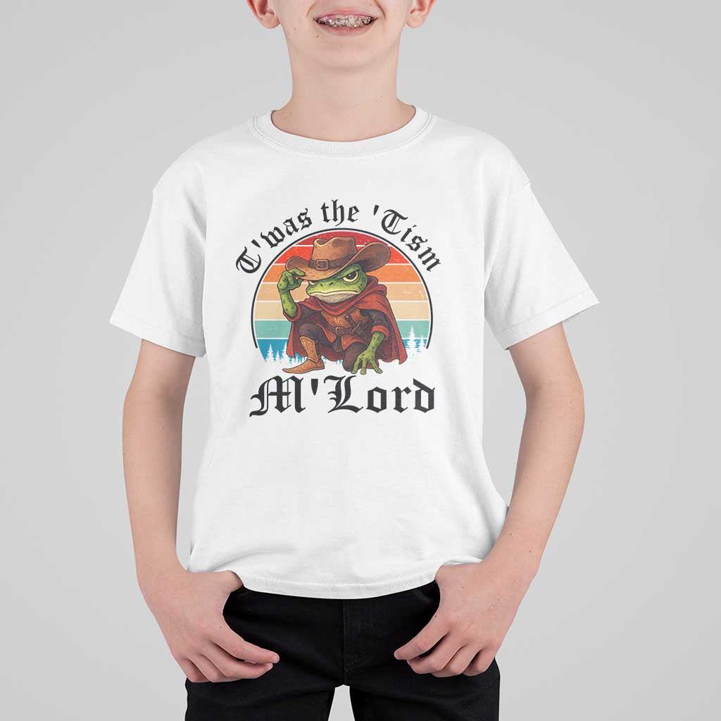 Funny Frog Knight T Shirt For Kid T'was The 'Tism M'Lord Medieval Knight - Wonder Print Shop