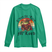 Funny Frog Knight Long Sleeve Shirt T'was The 'Tism M'Lord Medieval Knight - Wonder Print Shop