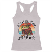 Funny Frog Knight Racerback Tank Top T'was The 'Tism M'Lord Medieval Knight - Wonder Print Shop
