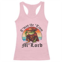 Funny Frog Knight Racerback Tank Top T'was The 'Tism M'Lord Medieval Knight - Wonder Print Shop