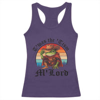 Funny Frog Knight Racerback Tank Top T'was The 'Tism M'Lord Medieval Knight - Wonder Print Shop