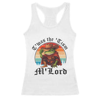 Funny Frog Knight Racerback Tank Top T'was The 'Tism M'Lord Medieval Knight - Wonder Print Shop