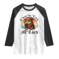 Funny Frog Knight Raglan Shirt T'was The 'Tism M'Lord Medieval Knight - Wonder Print Shop