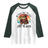 Funny Frog Knight Raglan Shirt T'was The 'Tism M'Lord Medieval Knight - Wonder Print Shop