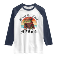 Funny Frog Knight Raglan Shirt T'was The 'Tism M'Lord Medieval Knight - Wonder Print Shop