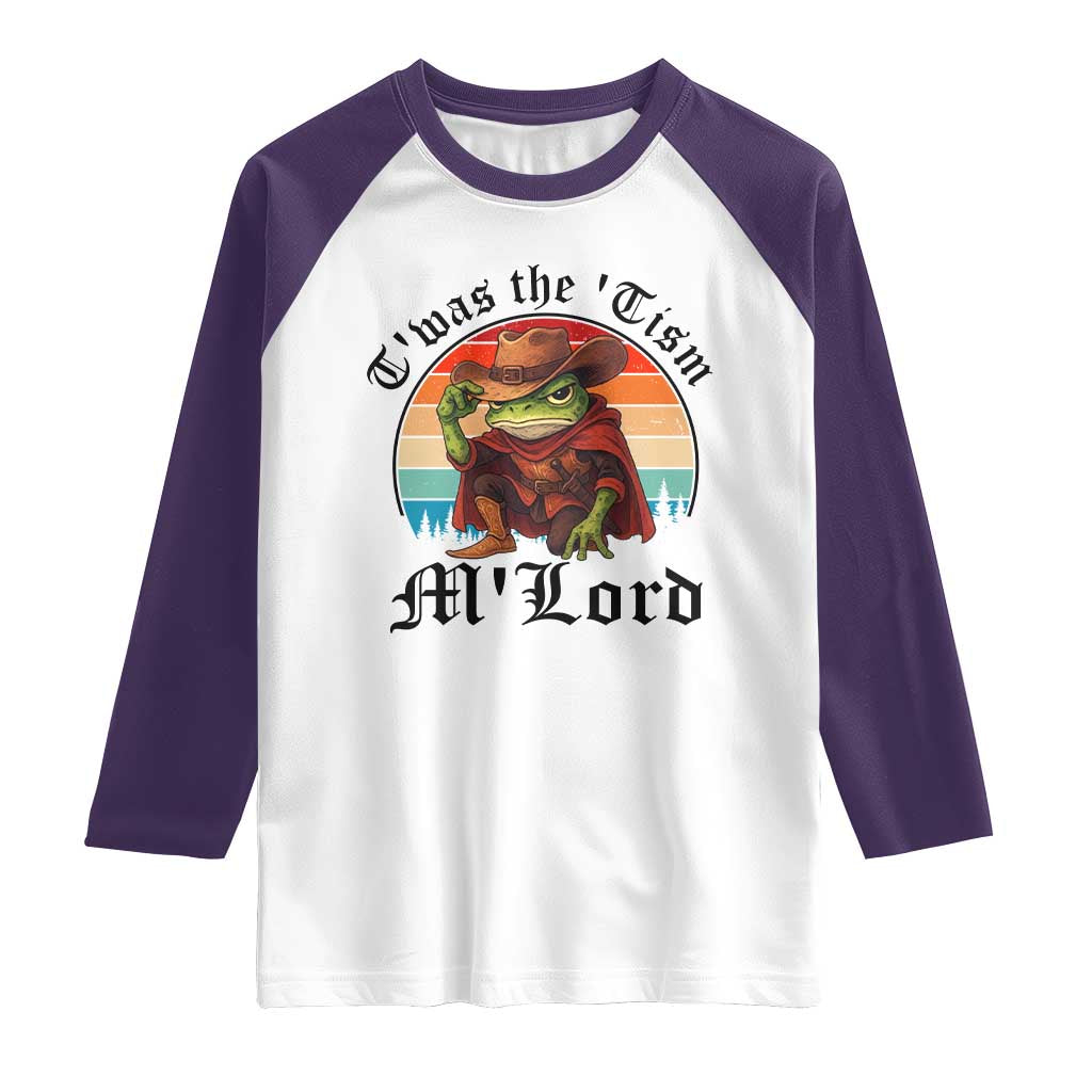 Funny Frog Knight Raglan Shirt T'was The 'Tism M'Lord Medieval Knight - Wonder Print Shop