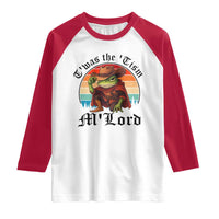 Funny Frog Knight Raglan Shirt T'was The 'Tism M'Lord Medieval Knight - Wonder Print Shop