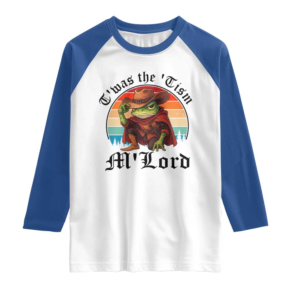 Funny Frog Knight Raglan Shirt T'was The 'Tism M'Lord Medieval Knight - Wonder Print Shop