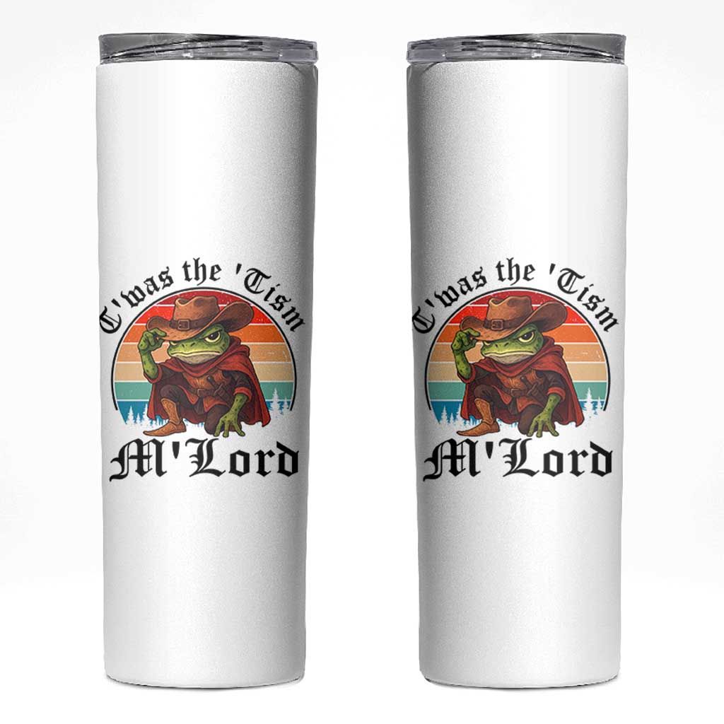 Funny Frog Knight Skinny Tumbler T'was The 'Tism M'Lord Medieval Knight
