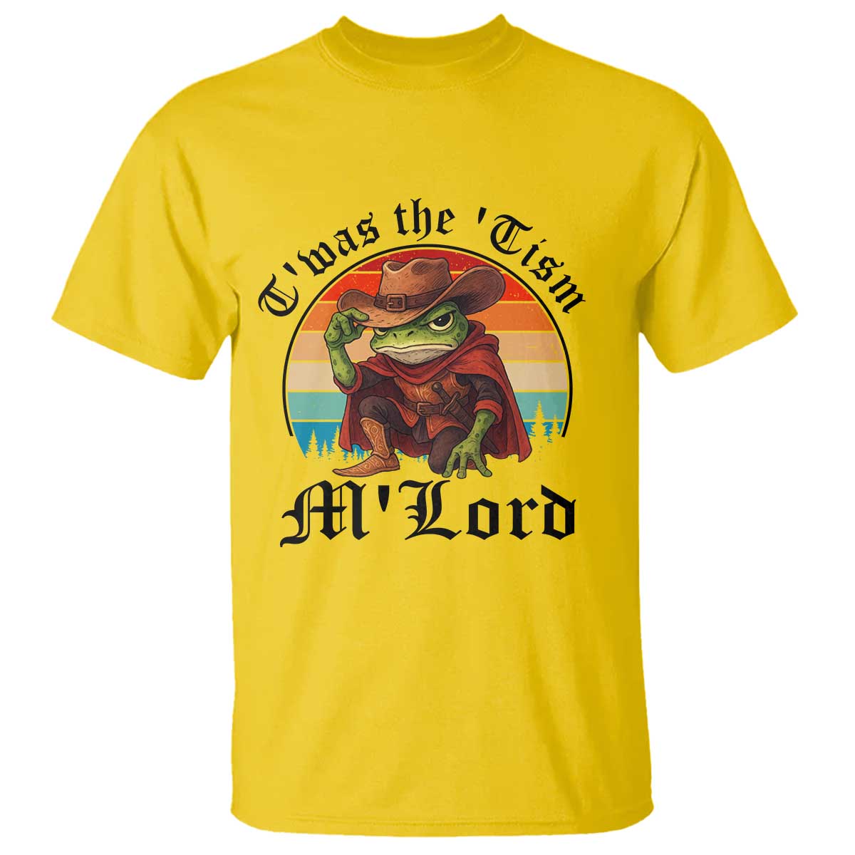 Funny Frog Knight T Shirt T'was The 'Tism M'Lord Medieval Knight - Wonder Print Shop