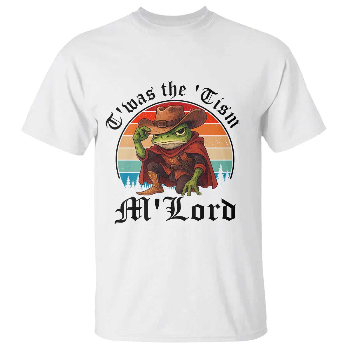 Funny Frog Knight T Shirt T'was The 'Tism M'Lord Medieval Knight - Wonder Print Shop