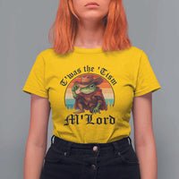 Funny Frog Knight T Shirt For Women T'was The 'Tism M'Lord Medieval Knight - Wonder Print Shop