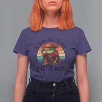 Funny Frog Knight T Shirt For Women T'was The 'Tism M'Lord Medieval Knight - Wonder Print Shop