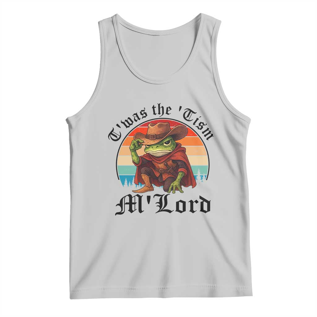 Funny Frog Knight Tank Top T'was The 'Tism M'Lord Medieval Knight - Wonder Print Shop