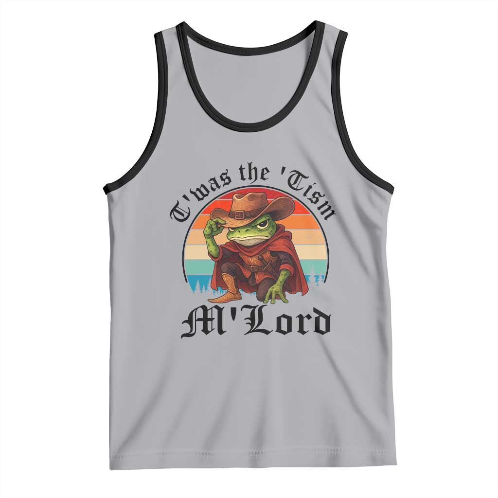 Funny Frog Knight Tank Top T'was The 'Tism M'Lord Medieval Knight - Wonder Print Shop