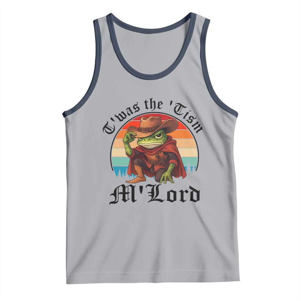 Funny Frog Knight Tank Top T'was The 'Tism M'Lord Medieval Knight - Wonder Print Shop