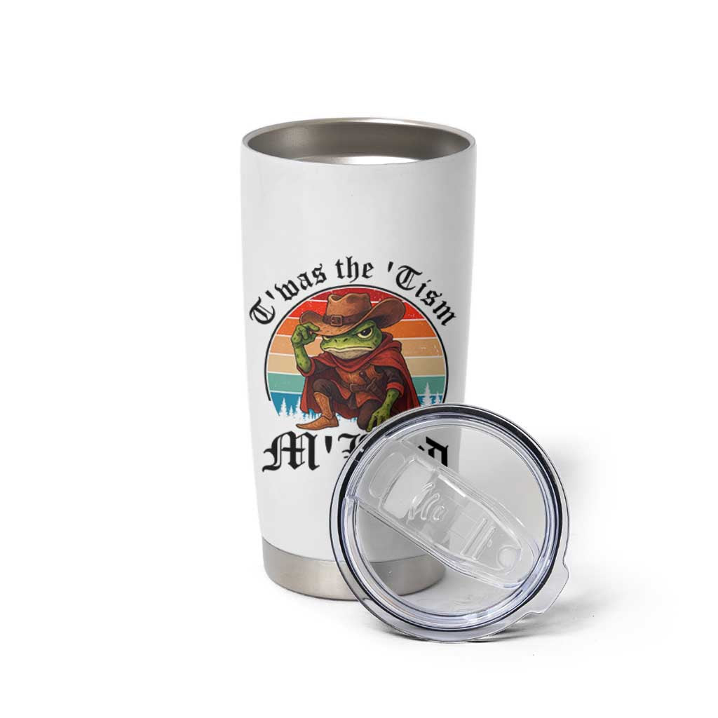 Funny Frog Knight Tumbler Cup T'was The 'Tism M'Lord Medieval Knight