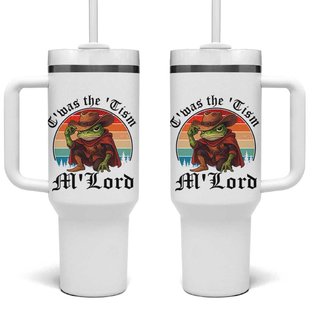 Funny Frog Knight Tumbler With Handle T'was The 'Tism M'Lord Medieval Knight