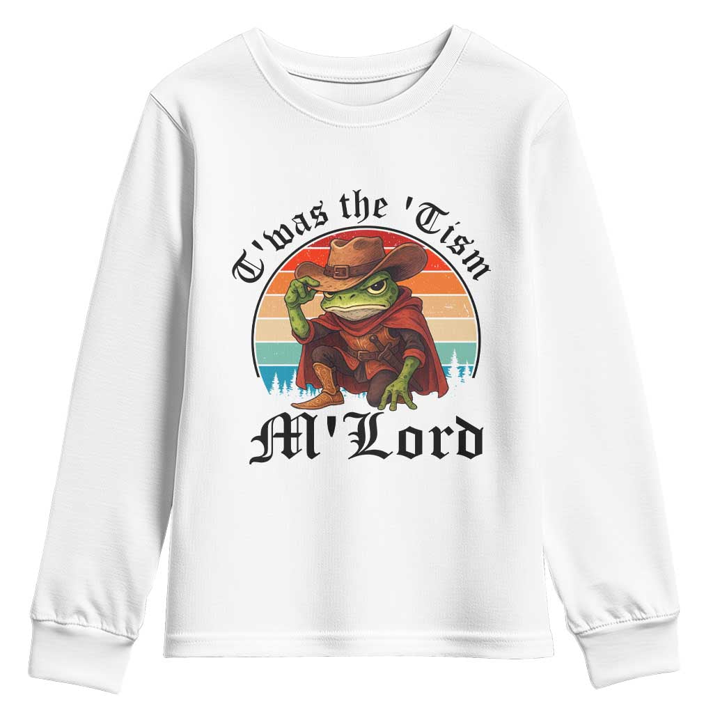 Funny Frog Knight Youth Sweatshirt T'was The 'Tism M'Lord Medieval Knight - Wonder Print Shop