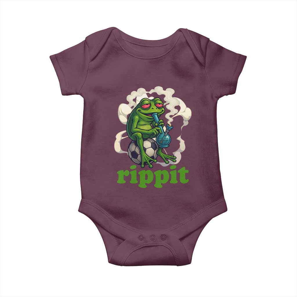 Rippit Stoner Frog Baby Onesie Smoking Weed Pot Marijuana Cannabis 420 - Wonder Print Shop