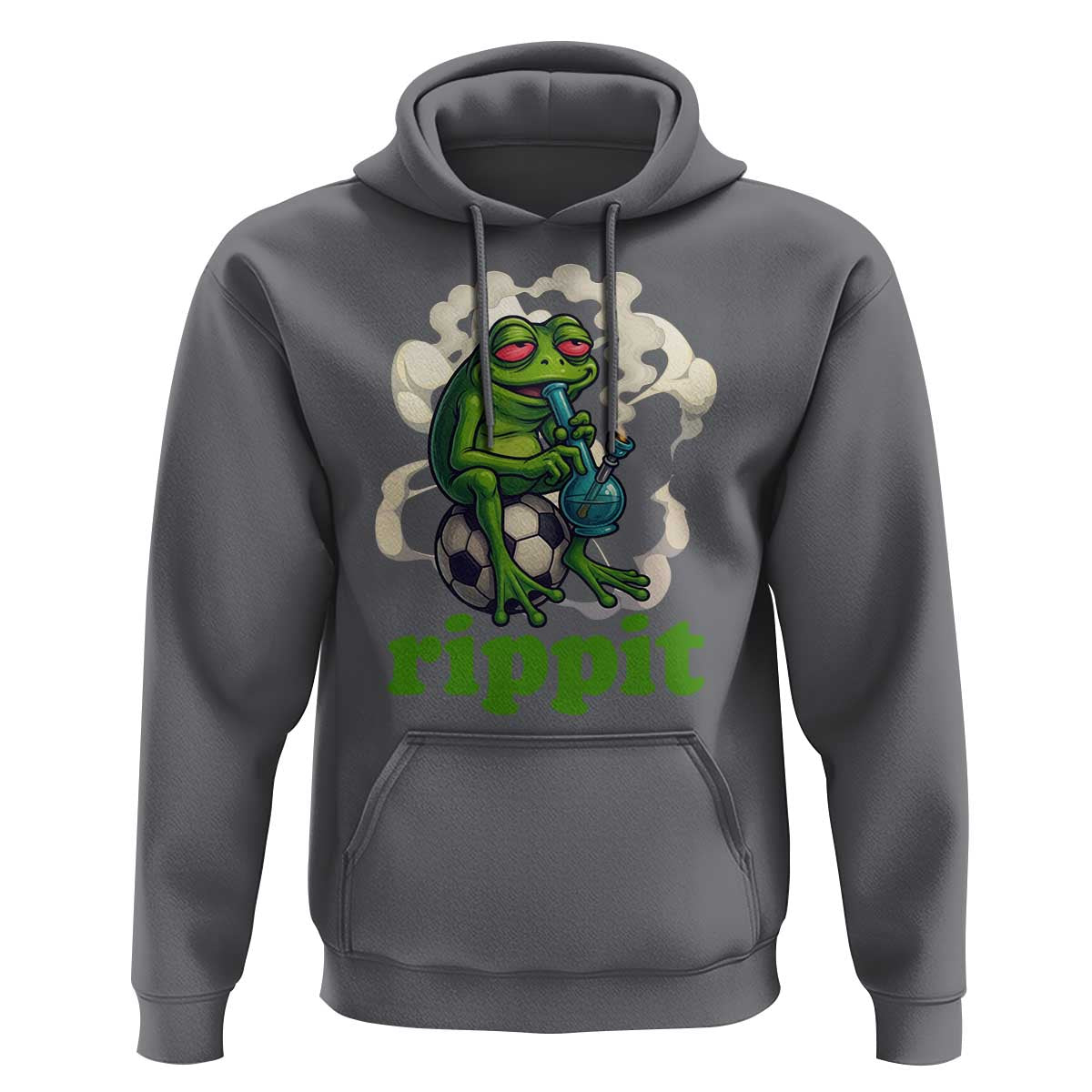 Rippit Stoner Frog Hoodie Smoking Weed Pot Marijuana Cannabis 420 - Wonder Print Shop
