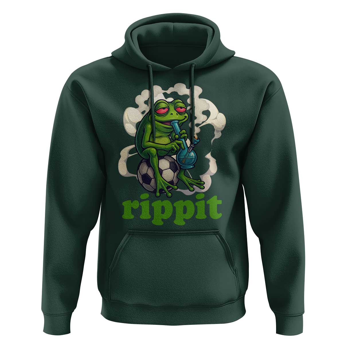 Rippit Stoner Frog Hoodie Smoking Weed Pot Marijuana Cannabis 420 - Wonder Print Shop