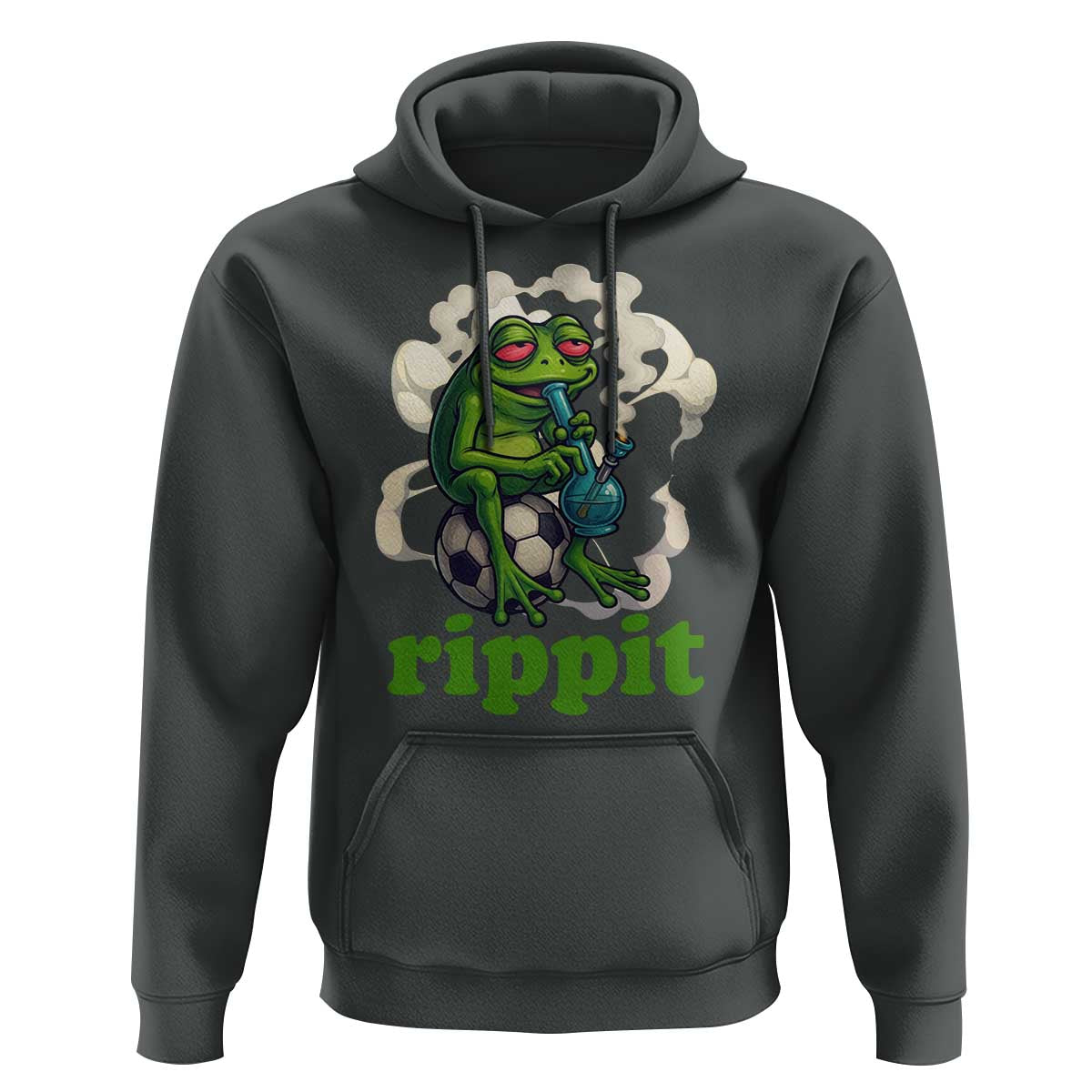 Rippit Stoner Frog Hoodie Smoking Weed Pot Marijuana Cannabis 420 - Wonder Print Shop