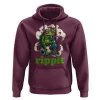 Rippit Stoner Frog Hoodie Smoking Weed Pot Marijuana Cannabis 420 - Wonder Print Shop