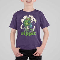 Rippit Stoner Frog T Shirt For Kid Smoking Weed Pot Marijuana Cannabis 420 - Wonder Print Shop