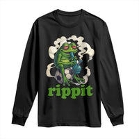 Rippit Stoner Frog Long Sleeve Shirt Smoking Weed Pot Marijuana Cannabis 420 - Wonder Print Shop