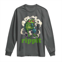 Rippit Stoner Frog Long Sleeve Shirt Smoking Weed Pot Marijuana Cannabis 420 - Wonder Print Shop