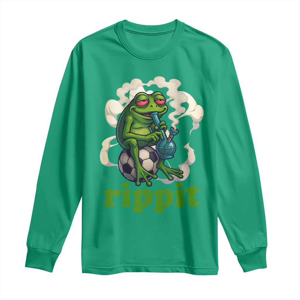 Rippit Stoner Frog Long Sleeve Shirt Smoking Weed Pot Marijuana Cannabis 420 - Wonder Print Shop