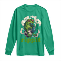 Rippit Stoner Frog Long Sleeve Shirt Smoking Weed Pot Marijuana Cannabis 420 - Wonder Print Shop