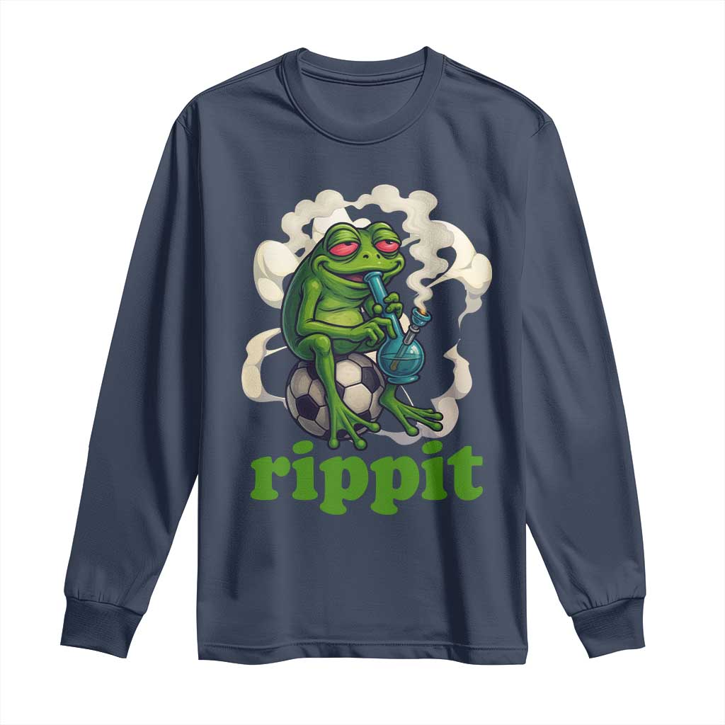 Rippit Stoner Frog Long Sleeve Shirt Smoking Weed Pot Marijuana Cannabis 420 - Wonder Print Shop