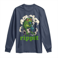 Rippit Stoner Frog Long Sleeve Shirt Smoking Weed Pot Marijuana Cannabis 420 - Wonder Print Shop