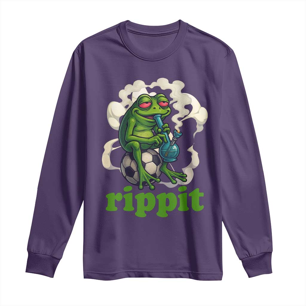 Rippit Stoner Frog Long Sleeve Shirt Smoking Weed Pot Marijuana Cannabis 420 - Wonder Print Shop