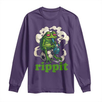 Rippit Stoner Frog Long Sleeve Shirt Smoking Weed Pot Marijuana Cannabis 420 - Wonder Print Shop