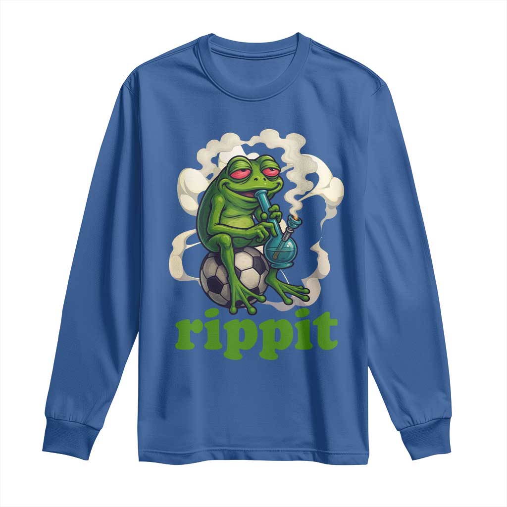 Rippit Stoner Frog Long Sleeve Shirt Smoking Weed Pot Marijuana Cannabis 420 - Wonder Print Shop