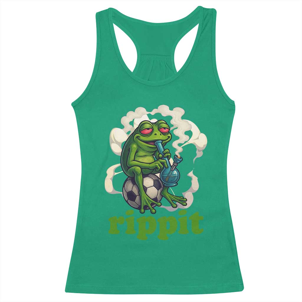 Rippit Stoner Frog Racerback Tank Top Smoking Weed Pot Marijuana Cannabis 420 - Wonder Print Shop