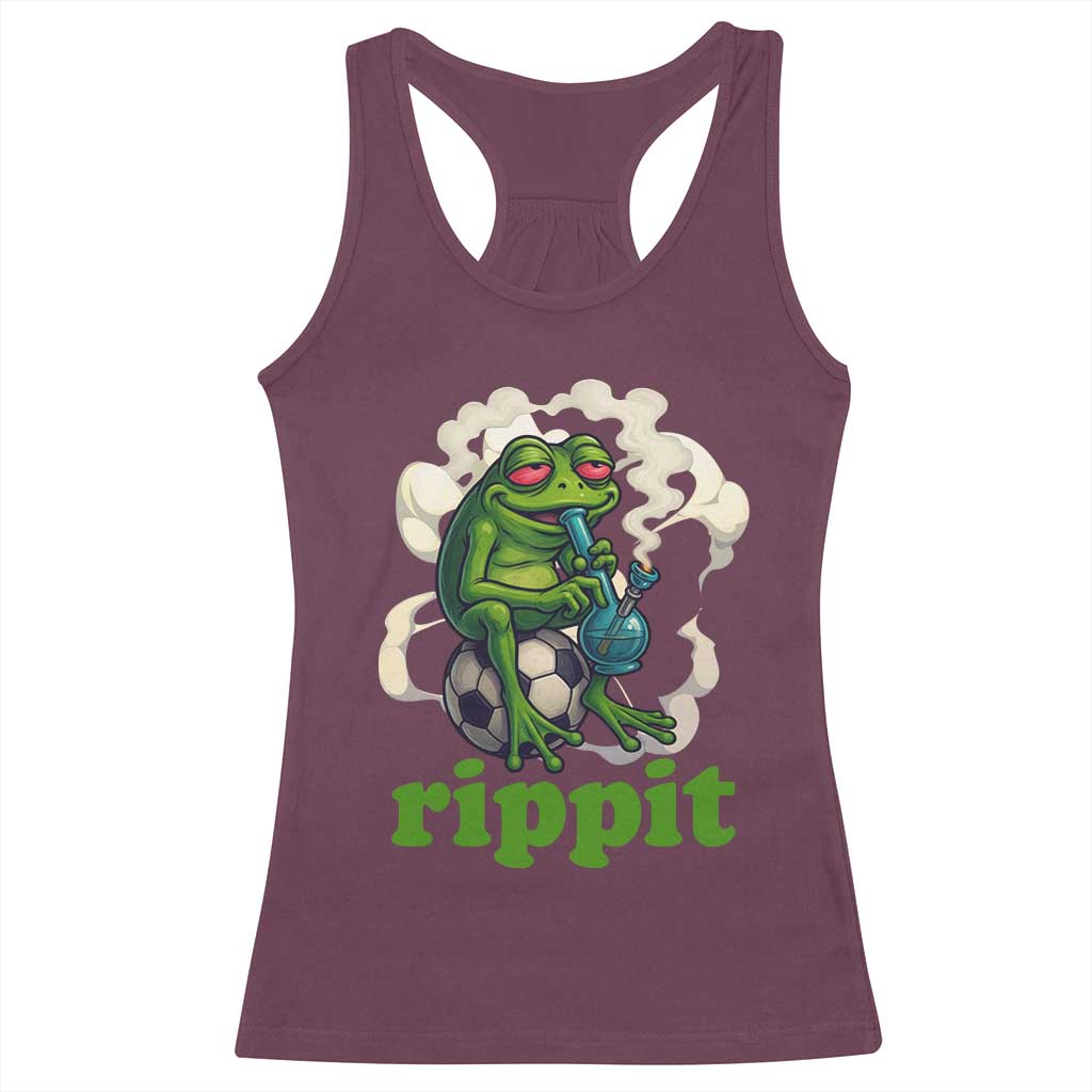 Rippit Stoner Frog Racerback Tank Top Smoking Weed Pot Marijuana Cannabis 420 - Wonder Print Shop