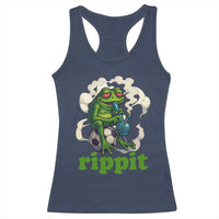 Rippit Stoner Frog Racerback Tank Top Smoking Weed Pot Marijuana Cannabis 420 - Wonder Print Shop