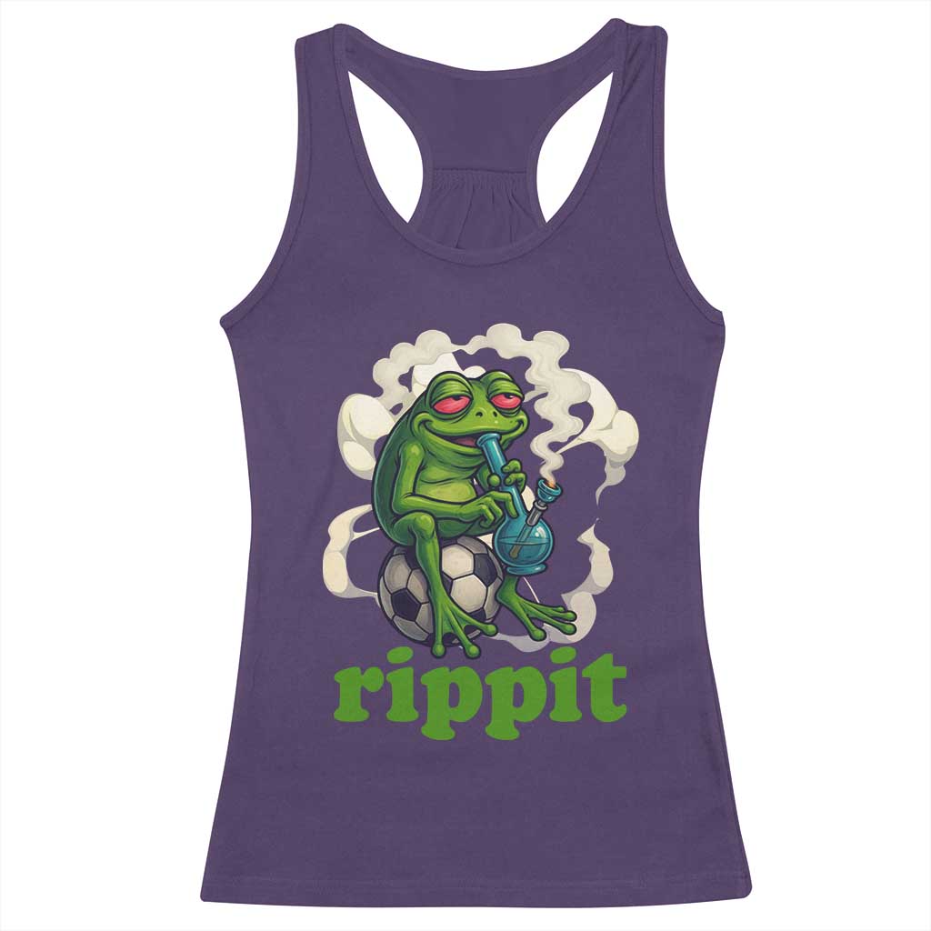 Rippit Stoner Frog Racerback Tank Top Smoking Weed Pot Marijuana Cannabis 420 - Wonder Print Shop