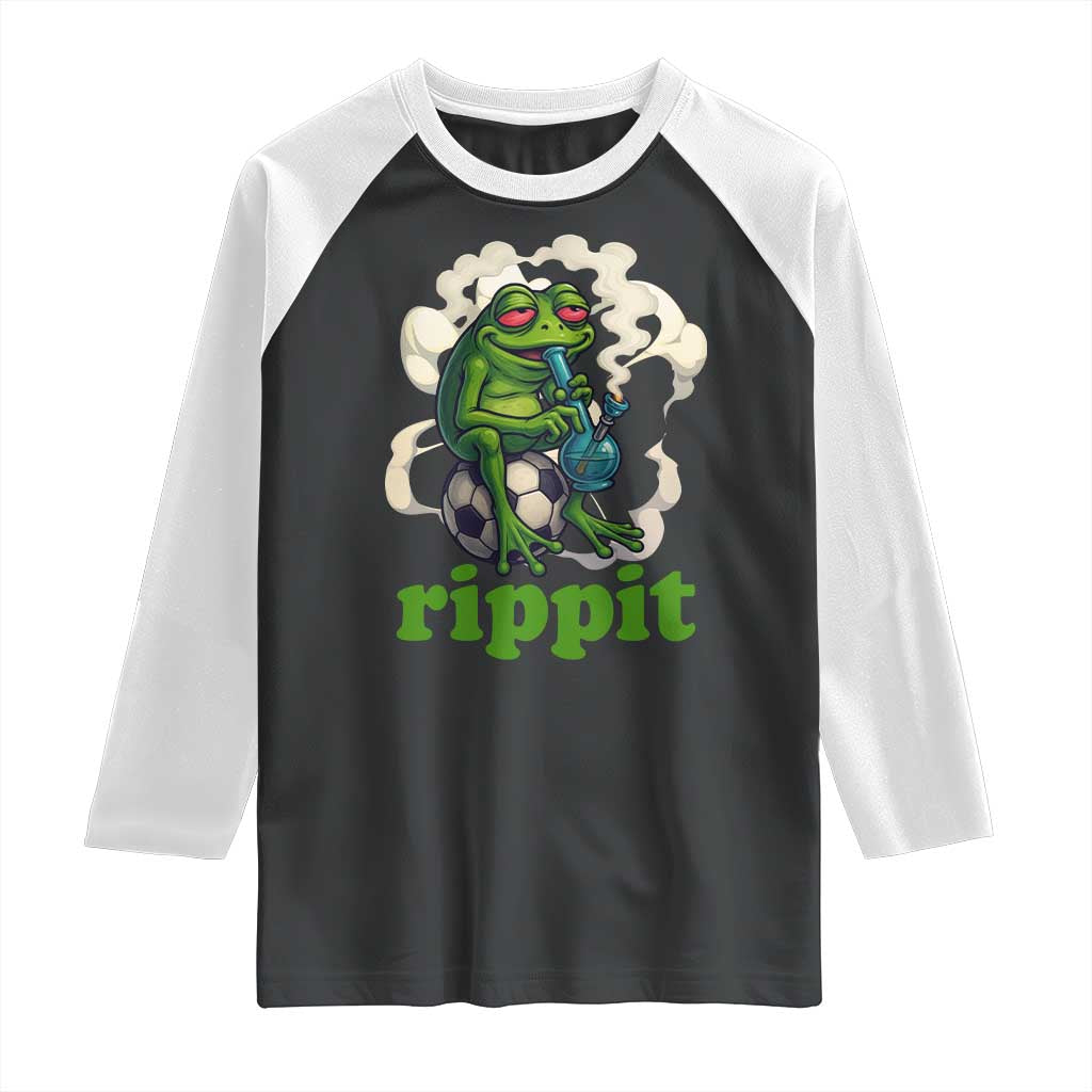Rippit Stoner Frog Raglan Shirt Smoking Weed Pot Marijuana Cannabis 420 - Wonder Print Shop
