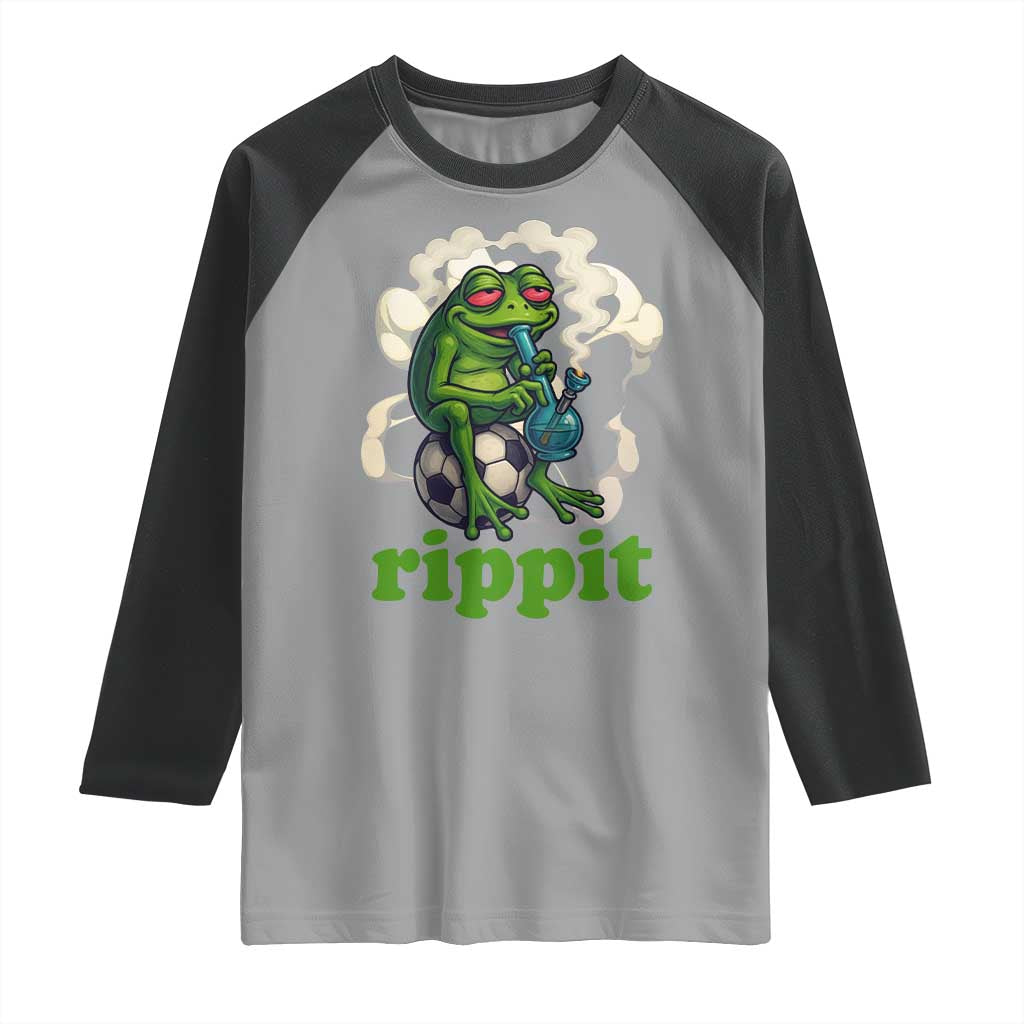 Rippit Stoner Frog Raglan Shirt Smoking Weed Pot Marijuana Cannabis 420 - Wonder Print Shop