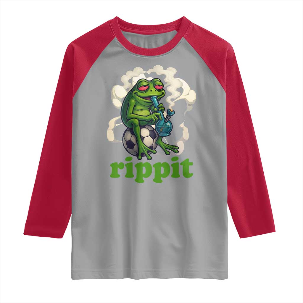 Rippit Stoner Frog Raglan Shirt Smoking Weed Pot Marijuana Cannabis 420 - Wonder Print Shop