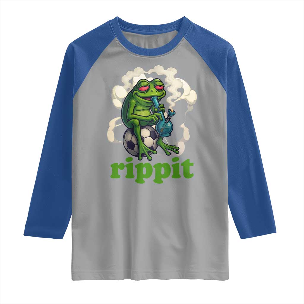 Rippit Stoner Frog Raglan Shirt Smoking Weed Pot Marijuana Cannabis 420 - Wonder Print Shop